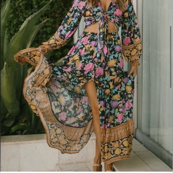 Spell Butterfly Midi Floral Skirt Firefly - Picture 4 of 10